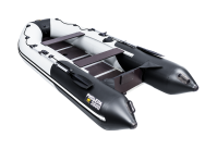Комплект лодка Ривьера 3600 СК Компакт серый-черный с мотором KAMISU T 9.9 BMS (2-х тактный) - вид 5 миниатюра