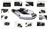 Комплект лодка Ривьера 3200 НДНД компакт (Лодка пвх ) с мотором Golfstream T 9.8 BMS (2-х тактный) - вид 15 миниатюра