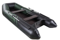 Надувная лодка Броня 320 СК слань+киль зеленый-черный под мотор с усилением - вид 2 миниатюра