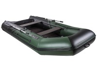 Надувная лодка Броня 320 СК слань+киль зеленый-черный под мотор с усилением - вид 4 миниатюра