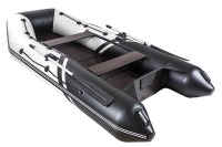 Комплект лодка Броня 320 С белый-черный с мотором HDX F 5 BMS (4-х тактный) - вид 4 миниатюра