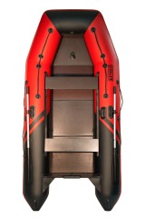 Надувная лодка Броня 280 СК слань+киль красный-черный (лодка ПВХ под мотор с усилением) - вид 1 миниатюра