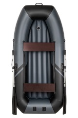 Надувная лодка YACHTMAN 260 МНД НАДУВНОЕ ДНО (Яхтман) графит-черный (лодка ПВХ с усилением)