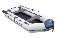 Надувная лодка Броня 260 M белый-синий (лодка ПВХ с усилением) - вид 4 миниатюра