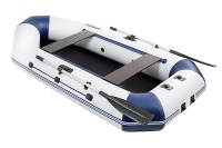 Надувная лодка Броня 260 M белый-синий (лодка ПВХ с усилением) - вид 6 миниатюра