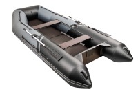 Надувная лодка Броня 360 СК слань+киль графит-черный под мотор с усилением - вид 4 миниатюра