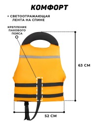 Спасательный жилет Омуль до 80кг (ГОСТ Р 58108-2019) - вид 7 миниатюра