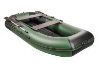 Надувная лодка YACHTMAN 300 МНД НАДУВНОЕ ДНО зеленый-черный с усилением - вид 5 миниатюра