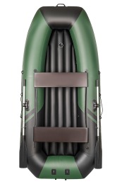 Надувная лодка YACHTMAN 300 МНД НАДУВНОЕ ДНО зеленый-черный с усилением - вид 1 миниатюра