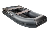 Надувная лодка YACHTMAN 300 МНД НАДУВНОЕ ДНО серый-черный с усилением - вид 5 миниатюра