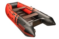 Надувная лодка YACHTMAN 340 СК красный-черный под мотор с усилением - вид 3 миниатюра
