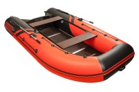 Надувная лодка YACHTMAN 340 СК красный-черный под мотор с усилением - вид 5 миниатюра