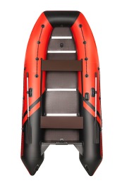 Надувная лодка YACHTMAN 340 СК красный-черный под мотор с усилением - вид 1 миниатюра