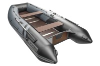 Надувная лодка YACHTMAN 360 СК серый-черный под мотор с усилением - вид 3 миниатюра