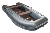 Надувная лодка YACHTMAN 360 СК серый-черный под мотор с усилением - вид 5 миниатюра