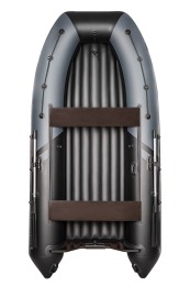 Надувная лодка YACHTMAN 360 НДНД серый-черный нднд под мотор с усилением - вид 1 миниатюра