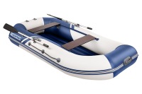 Надувная лодка YACHTMAN 280 МНД НАДУВНОЕ ДНО белый-синий с усилением - вид 5 миниатюра