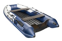Надувная лодка YACHTMAN 340 НДНД белый-синий нднд под мотор с усилением - вид 3 миниатюра