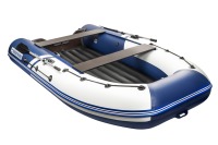 Надувная лодка YACHTMAN 340 НДНД белый-синий нднд под мотор с усилением - вид 5 миниатюра