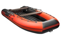Надувная лодка YACHTMAN 360 НДНД красный-черный нднд под мотор с усилением - вид 5 миниатюра