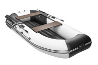 Надувная лодка YACHTMAN 300 МНД НАДУВНОЕ ДНО белый-черный с усилением - вид 5 миниатюра