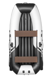 Надувная лодка YACHTMAN 300 МНД НАДУВНОЕ ДНО белый-черный с усилением - вид 1 миниатюра