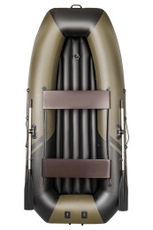 Надувная лодка YACHTMAN 300 МНД НАДУВНОЕ ДНО хаки-черный с усилением - вид 1 миниатюра