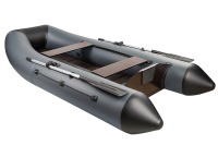 Надувная лодка Поход 290 TК слань+киль серый под мотор - вид 3 миниатюра