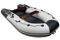 Надувная лодка Ривьера 3600 НДНД Компакт серый-черный под мотор - вид 5 миниатюра
