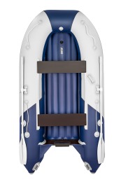 Надувная лодка Ривьера 2900 НДНД компакт серый-синий под мотор - вид 1 миниатюра