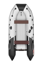 Надувная лодка Таймень NX 3400 НДНД PRO серый-черный под мотор - вид 1 миниатюра