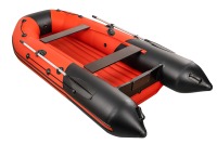 Надувная лодка Таймень NX 3400 НДНД PRO красный-черный под мотор - вид 3 миниатюра