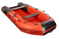Надувная лодка Таймень NX 3400 НДНД PRO красный-черный под мотор - вид 5 миниатюра