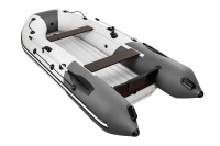 Надувная лодка Таймень NX 3400 НДНД PRO серый-графит под мотор - вид 3 миниатюра