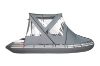 Тент КОМБИ для лодки Таймень LX 3200 НДНД PRO графит-черный - вид 1 миниатюра