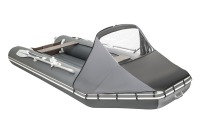Тент КОМБИ для лодки Аква 3600 НДНД графит-черный - вид 19 миниатюра