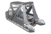 Тент КОМБИ для лодки Аква 3600 НДНД графит-черный - вид 13 миниатюра