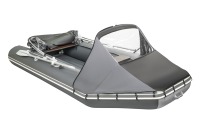 Тент КОМБИ для лодки Аква 3600 НДНД графит-черный - вид 17 миниатюра