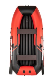 Надувная лодка YACHTMAN 300 МНД НАДУВНОЕ ДНО красный-черный с усилением - вид 1 миниатюра