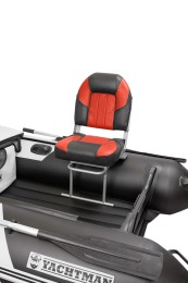Кресло раскладное мягкое Люкс с пов.механизмом черный/красный-чёрный - вид 5 миниатюра