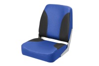 Кресло мягкое в лодку с поворотным механизмом синий/черный - вид 1 миниатюра