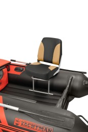 Кресло мягкое в лодку с поворотным механизмом черный/бежевый  - вид 1 миниатюра