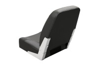 Кресло мягкое в лодку с поворотным механизмом черный/темно-серый - вид 3 миниатюра